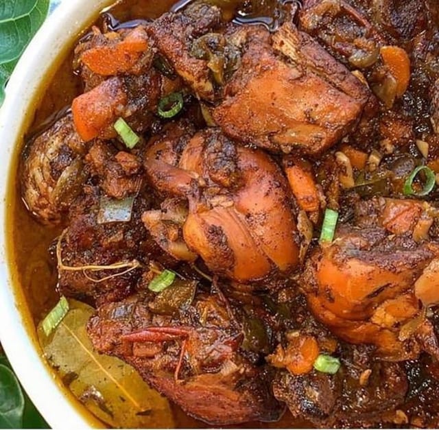 Brown Stew Chicken.